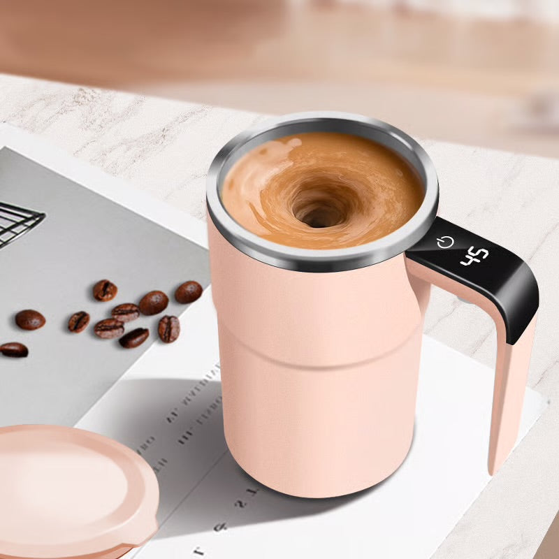 Nuvoria™ Electric coffee mug with a built-in LCD thermometer