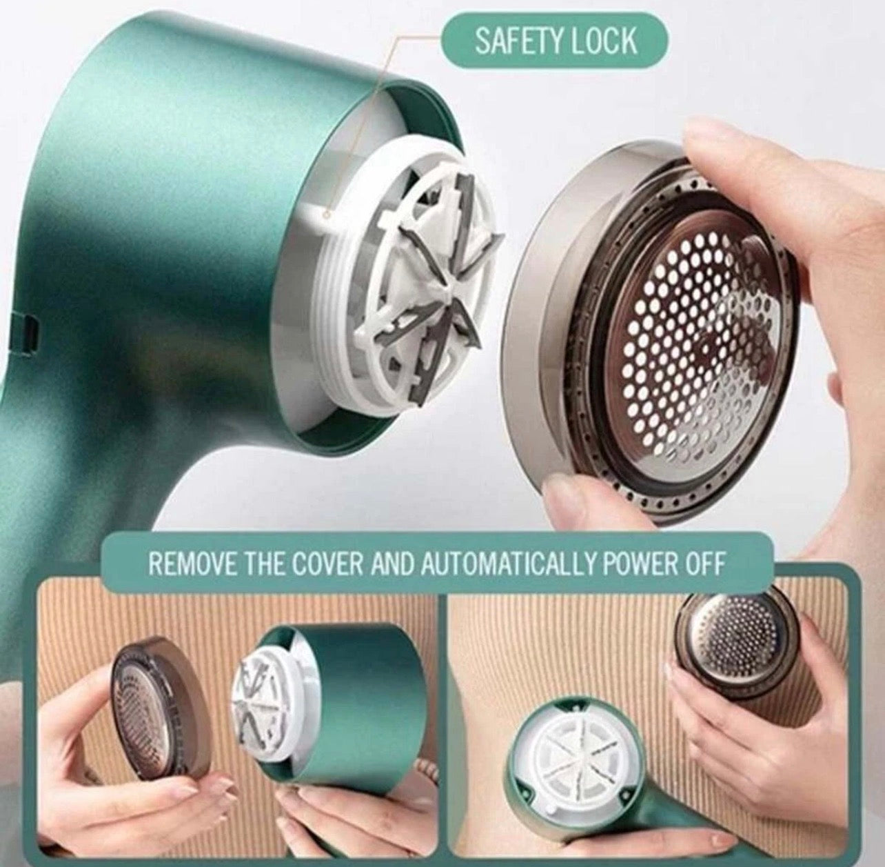 Nuvoria™ Electric Lint Remover Cloth Ball Fluff Fabric Shaver Fuzz Rechargeable USB 2IN1