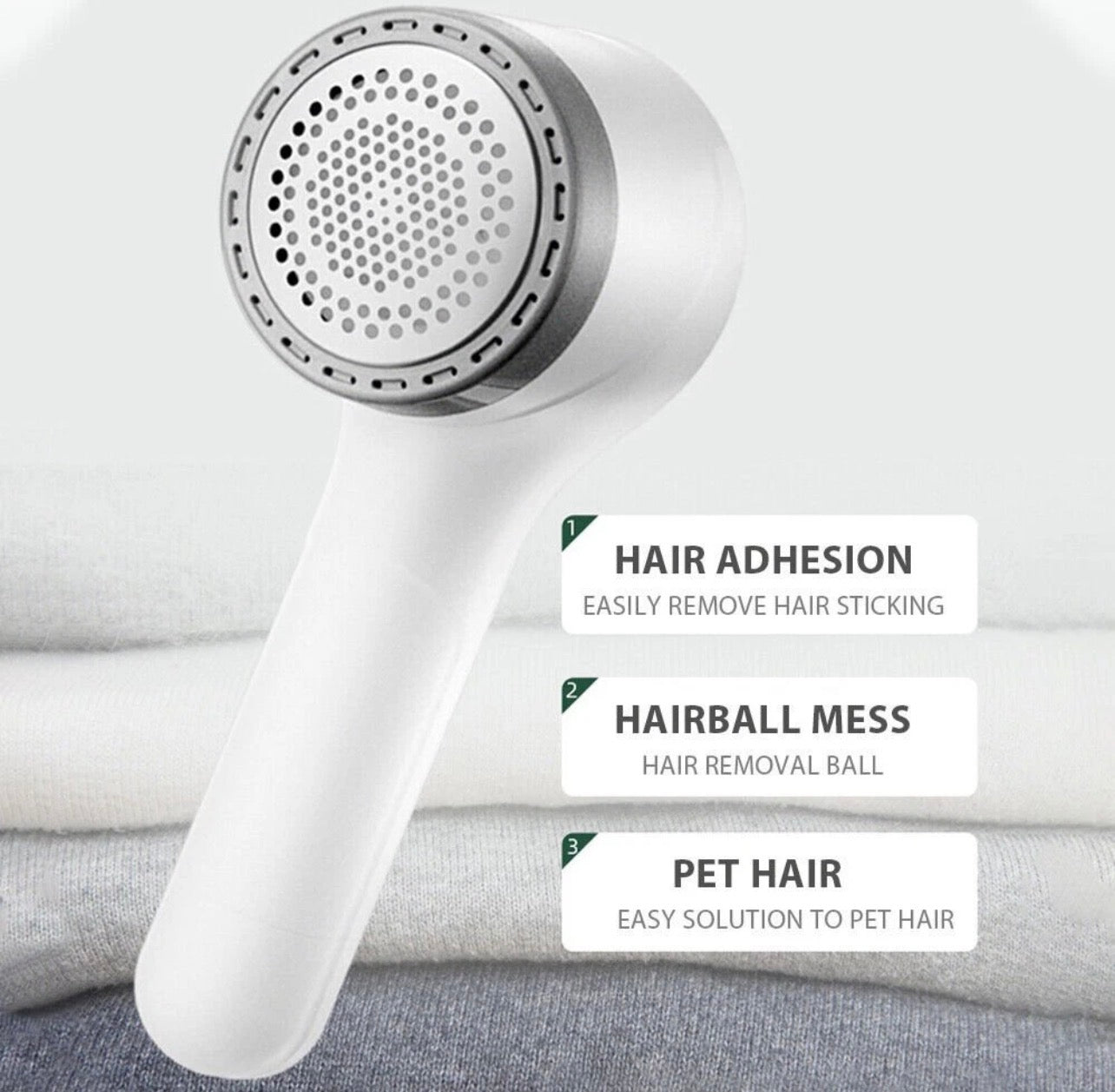 Nuvoria™ Electric Lint Remover Cloth Ball Fluff Fabric Shaver Fuzz Rechargeable USB 2IN1