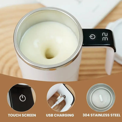 Nuvoria™ Electric coffee mug with a built-in LCD thermometer