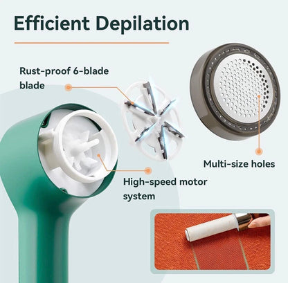 Nuvoria™ Electric Lint Remover Cloth Ball Fluff Fabric Shaver Fuzz Rechargeable USB 2IN1