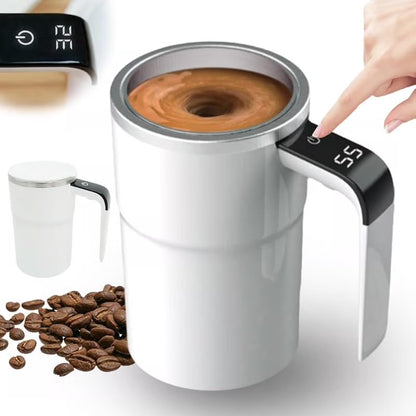 Nuvoria™ Electric coffee mug with a built-in LCD thermometer