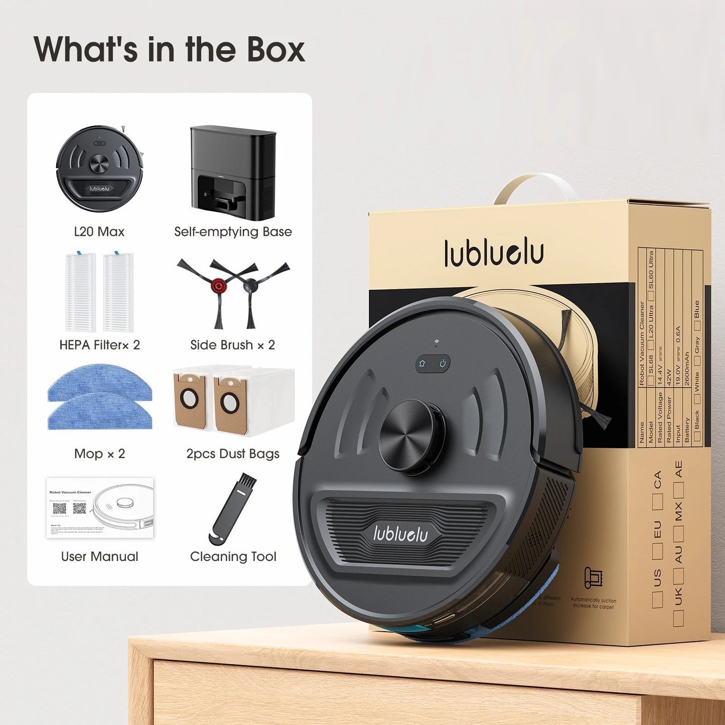 Nuvoria™ Robot Vacuum Cleaner and Mop